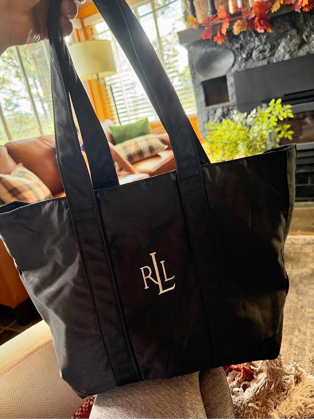 Lauren Ralph Lauren Black Tote Bag